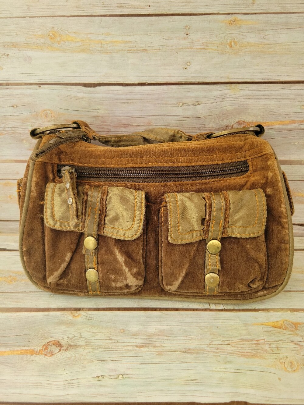 Vintage Olive Green Shoulder Bag